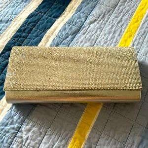 Women’s clutch gently used rhinestone front